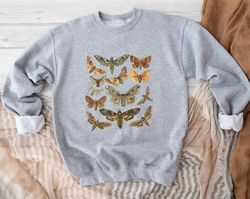 Moth Sweatshirt, Cottagecore Sweatshirt, Bug Sweatshirt, Aesthetic Sweatshirt, Insect Sweatshirt, Cottage Core Hoodie, G