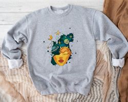 astronomy sweatshirt for women, witchcore hoodie, mystic moon sweater, galaxy sweatshirt, celestial moon, witchy gift, m