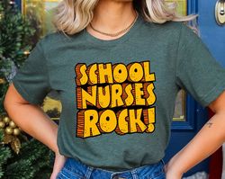 school nurse rock shirt, school nurse gift, nurse shirt, school nurse tee, nurse appreciation, gift for nurse,school nur