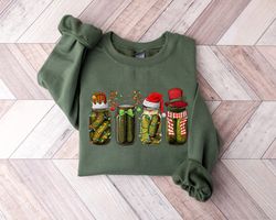 christmas pickle sweatshirt, vintage pickle sweater, holiday sweater, xmas tee, pickle lover gift, christmas sweatshirt,