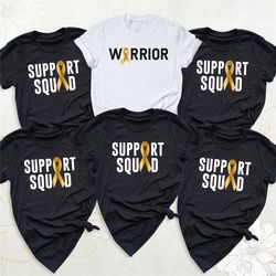 support squad childhood cancer shirt, cancer warrior shirt, childhood cancer awareness shirt, gold ribbon cancer shirt,