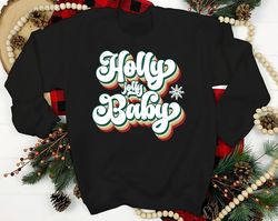 holly joly baby shirt, christmas party shirt, holiday party sweatshirt, christmas baby shirt