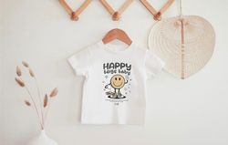 happy beige baby tee, gender neutral baby shirt, neutral baby shirt, funny baby tee, sad beige baby, trendy design