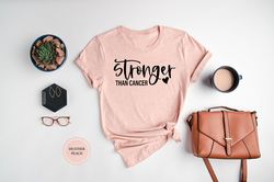 cancer t-shirt, stronger than cancer shirt,cancer survivor tshirt, cancer warrior shirt,breast cancer shirt