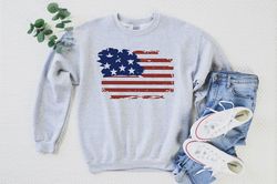 American Flag Sweatshirt, 4th of July Shirt, Independence Day, Fourth of July Shirt, USA Sweatshirt, American Flag Hoodi
