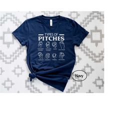 types of pitches baseball t-shirt, cool baseball shirt, baseball fan shirt, love baseball t-shirt, baseball lover mom gi