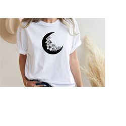 Celestial Shirt Moon T Shirts Moon Graphic T Shirt Moon Phase Astrology Astronomy, Comfort Colors, Garment Dyed, Boho, O