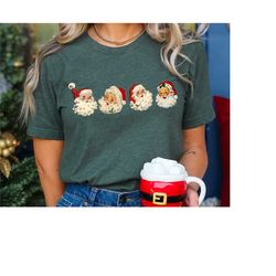 Christmas shirt, Santa Claus shirt, Santa Face Vintage Shirt, Funny Christmas Shirt, Christmas gifts for her woman shirt