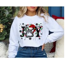 christmas sweatshirt, happy dog christmas gift, holiday gift sweater, happy christmas, dog love sweater, winter sweatshi