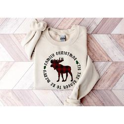 Buffalo Plaid Moose Shirt, Family Christmas Shirt, Moose Family Shirt, Reindeer Family Matching Shirt, Christmas Family