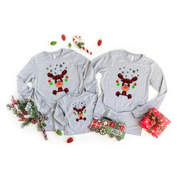 Deer Shirt, Christmas Family Matching Shirt, Cousin Shirt, Christmas Family Matching Pajama Top, Matching Pajama Top, Ch