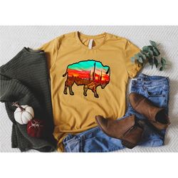 Wild West Buffalo Shirt, Wander Shirt, Desert Shirt, Stay Wild Shirt, Adventure Shirt, Western Shirt, American Buffalo S