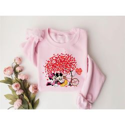 Tree Love shirt, Cute Mouse Valentine Sweatshirt, Cartoon Graphic Shirt, Gift for Lover, Love Sweatshirt, Valentines Tee