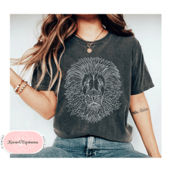 Floral Lion Shirt, Cute Shirts for Women, Lion Shirt, Lion Flower Shirt, Leo Shirt, Gift for Her, Animal Lover, Graphic