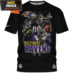Baltimore Ravens Cool NFL Player 00 TShirt, Baltimore Ravens Gift Ideas  Best Personalized Gift  Unique Gifts Idea