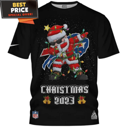 Buffalo Bills Dabbing Santa Black TShirt, Buffalo Bills Gifts for the Whole Family  Best Personalized Gift  Unique Gifts