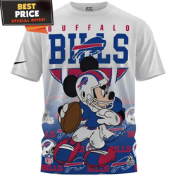 Buffalo Bills x Mickey Play Football AOP TShirt, Perfect Buffalo Bills Gift for Every Fan  Best Personalized Gift  Uniqu