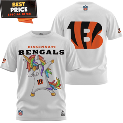 Cincinnati Bengals Dabbing Unicorn Tshirt, Bengals Gifts Ideas undefined Best Personalized Gift undefined Unique Gifts Idea