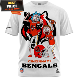 Cincinnati Bengals Rick and Morty Game Day TShirt, Gift Ideas For Bengals Fan  Best Personalized Gift  Unique Gifts Idea