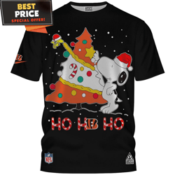 Cincinnati Bengals Snoopy Hohoho Christmas Tree TShirt, Cincinnati Bengals Fan Gifts  Best Personalized Gift  Unique Gif