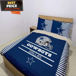Dallas Cowboys Logo and Helmet Bedding Set, Dallas Cowboys Gift Ideas  Best Personalized Gift  Unique Gifts Idea