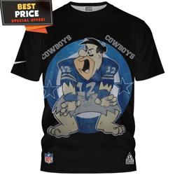 Dallas Cowboys Player Fred Flintstone TShirt, Dallas Cowboys Gift  Best Personalized Gift  Unique Gifts Idea