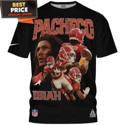 Isiah Pacheco x Kansas City Chiefs Retro Graphic TShirt, Kansas City Chiefs Gift  Best Personalized Gift  Unique Gifts I