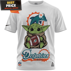 Miami Dolphins Baby Yoda Football Big Fan TShirt, Gifts For Dolphins Fans  Best Personalized Gift  Unique Gifts Idea