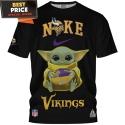 Minnesota Vikings Baby Yoda Big Fan Nike TShirt, Minnesota Vikings Gift Ideas  Best Personalized Gift  Unique Gifts Idea