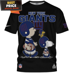 New York Giants Charlie Brown And Snoopy Game Day TShirt, New York Giants Gift  Best Personalized Gift  Unique Gifts Ide