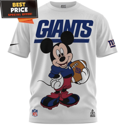 New York Giants Disney Mickey Football Player TShirt  Best Personalized Gift  Unique Gifts Idea
