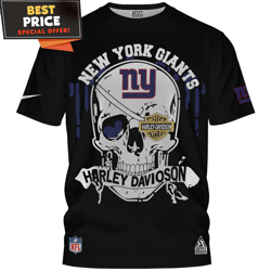New York Giants Harley Davidson Skull TShirt, Cool Ny Giants Gifts  Best Personalized Gift  Unique Gifts Idea
