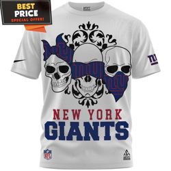 New York Giants Skull Family Die Hard Fan TShirt, Cool Ny Giants Gifts  Best Personalized Gift  Unique Gifts Idea