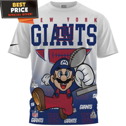 New York Giants x Mario Super Bowl Champions Cup TShirt, Unique New York Giants Gifts  Best Personalized Gift  Unique Gi