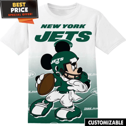 NFL New York Jets Mickey TShirt, NFL Graphic Tee for Men, Women, and Kids  Best Personalized Gift  Unique Gifts Idea