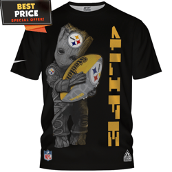 NFL Pittsburgh Steelers Groot Steelers 4Life TShirt, Best Gifts For Steelers Fans  Best Personalized Gift  Unique Gifts