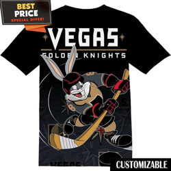 NHL Vegas Golden Knights Bugs Bunny TShirt, Unique Gifts for NHL Fans  Best Personalized Gift  Unique Gifts Idea