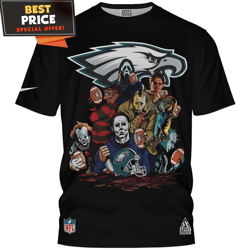 Philadelphia Eagles Horror Character NFL Eagles Fan TShirt, Gifts For Eagles Fans  Best Personalized Gift  Unique Gifts