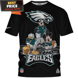 Philadelphia Eagles Mickey And Friends Team Up TShirt, Philadelphia Eagles Gift Shop  Best Personalized Gift  Unique Gif
