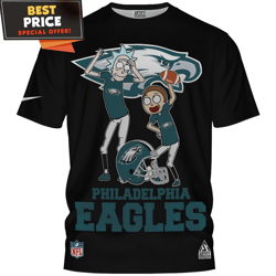 Philadelphia Eagles Rick And Morty Game Day TShirt, Eagles Fan Gift Ideas  Best Personalized Gift  Unique Gifts Idea
