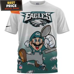 Philadelphia Eagles x Mario Champion Cup 3D TShirt, Unique Gifts For Eagles Fans  Best Personalized Gift  Unique Gifts I