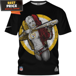Pittsburgh Steelers Harley Quinn True Fan Tshirt, Unique Gifts For Steelers Fans undefined Best Personalized Gift undefined Unique Gifts I