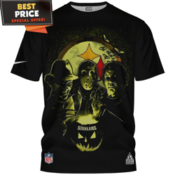 Pittsburgh Steelers Horror Squad Characters Halloween TShirt, Gift Ideas For Pittsburgh Steelers Fan  Best Personalized