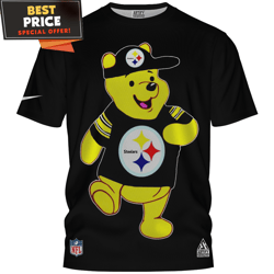 Pittsburgh Steelers Winnie The Pooh True Fan Tshirt, Unique Gifts For Steelers Fans undefined Best Personalized Gift undefined Unique Gift