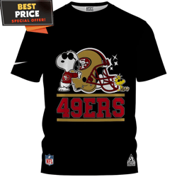 San Francisco 49ers Snoopy and Woodstock True Fan TShirt, Gifts For A 49ers Fan  Best Personalized Gift  Unique Gifts Id