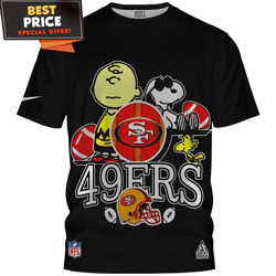 San Francisco 49ers Snoopy Team Crew TShirt, Best 49ers Fan Gifts  Best Personalized Gift  Unique Gifts Idea