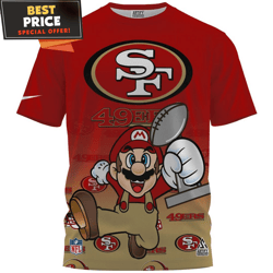 San Francisco 49ers x Mario Winner Cup Fullprinted TShirt, Best 49ers Fan Gifts  Best Personalized Gift  Unique Gifts Id
