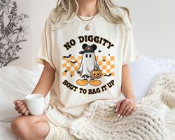 No Diggity Bout To Bag It Up Shirt Checkered Halloween Matching Family Shirt Gre,Tshirt, shirt gift, Sport shirt
