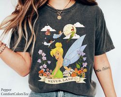 Peter Pan Tinker Bell Never Land Flowerand Flight Shirt Family Matching Walt Dis,Tshirt, shirt gift, Sport shirt