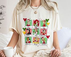 Retro Disney PrincesseFrom Snow White to Moana Merry ChristmaShirt Family Matchi,Tshirt, shirt gift, Sport shirt